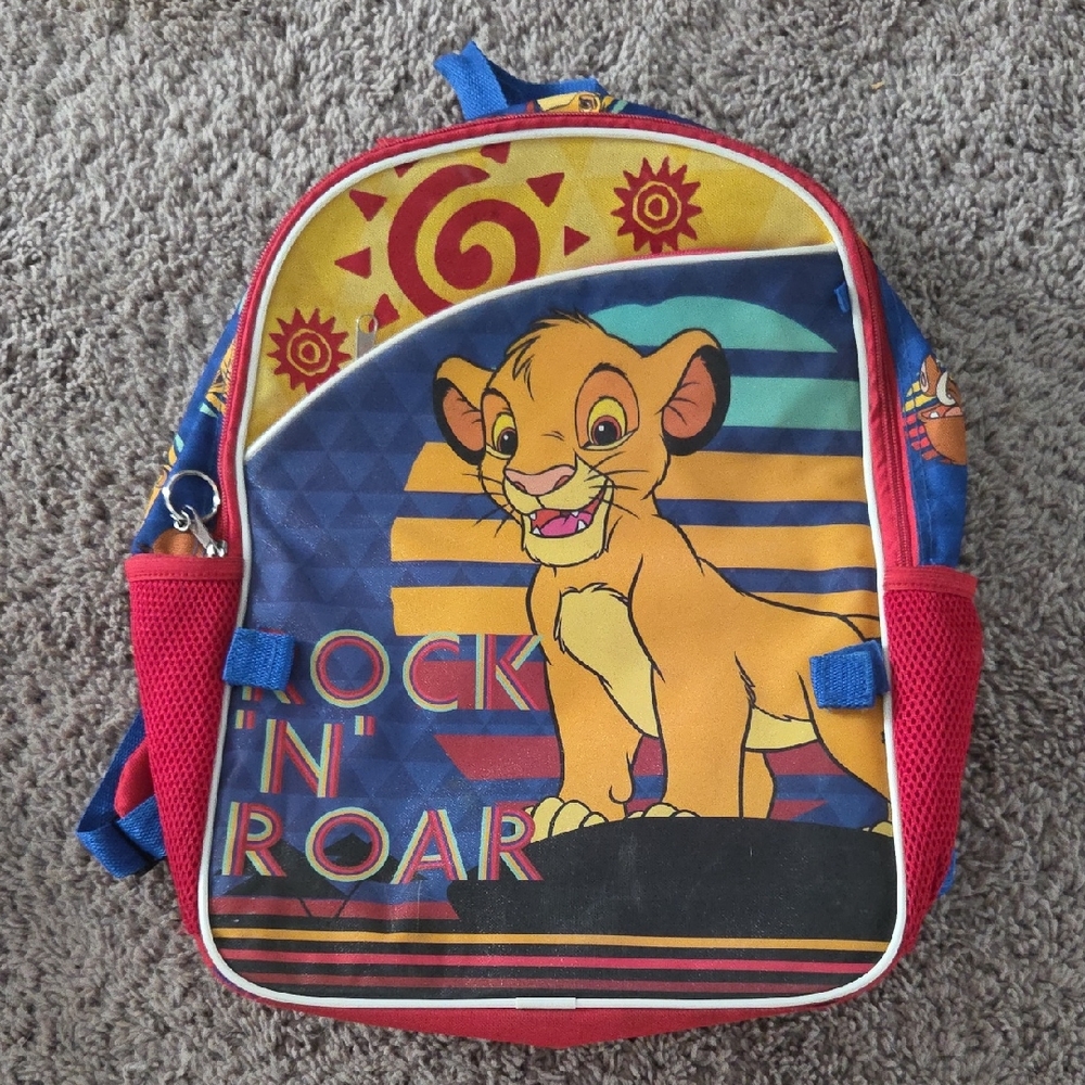 Disney Simba Retro Backpack Red and Blue